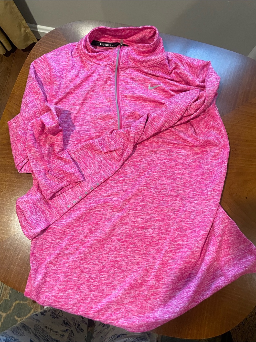 Nike Pink Heathered Pink Quarter-Zip Pullover